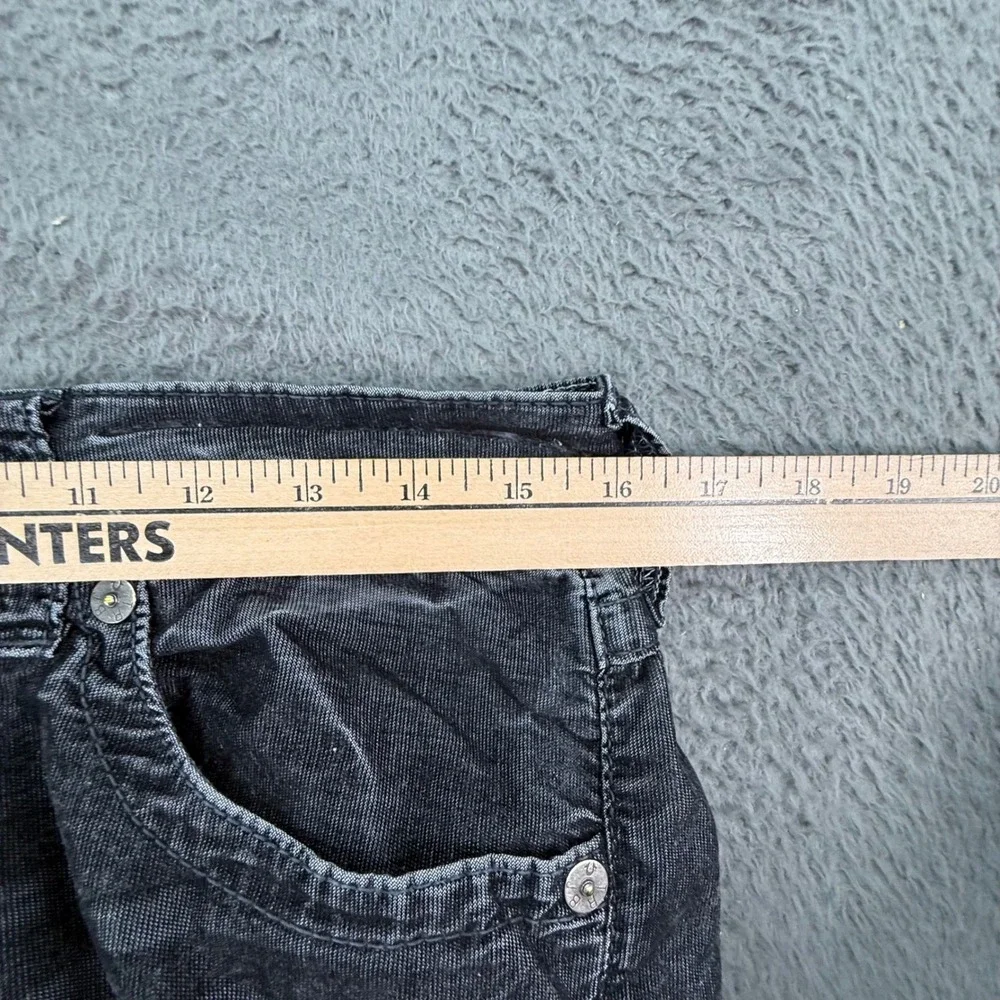 True Religion Ricky Jeans Mens 30 Black Relaxed Straight Flap Pocket Corduroy